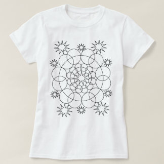 T-shirt - Circles and Stars Mandala to Colour