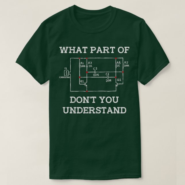 T-shirt Circuit électronique du nerd - 1 (Design devant)