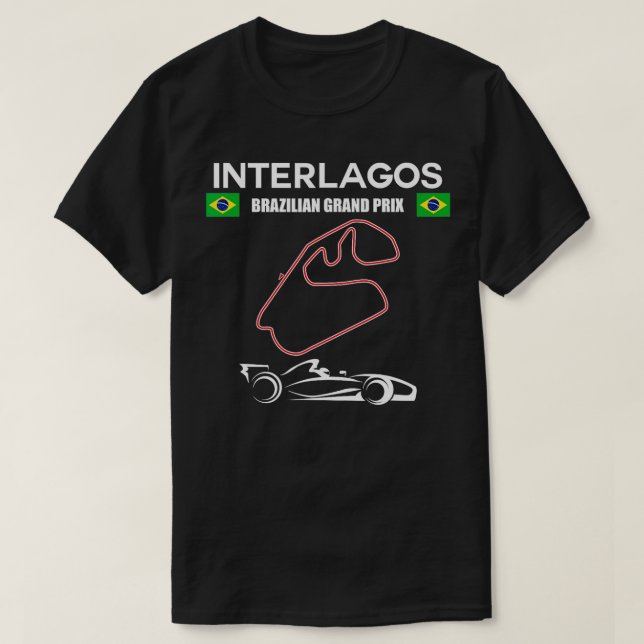 T-shirt Circuit Interlagos Formula Racing Brésil Grand (Design devant)