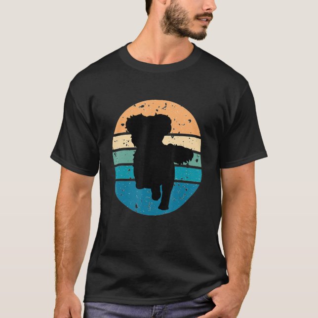 T-shirt Circulaire Retro Shih Tzu Propriétaire Parents Vêt (Devant)