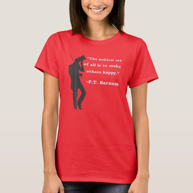 T-shirt Circus Ring Master P.T. Citation Barnum En Noir (Devant)