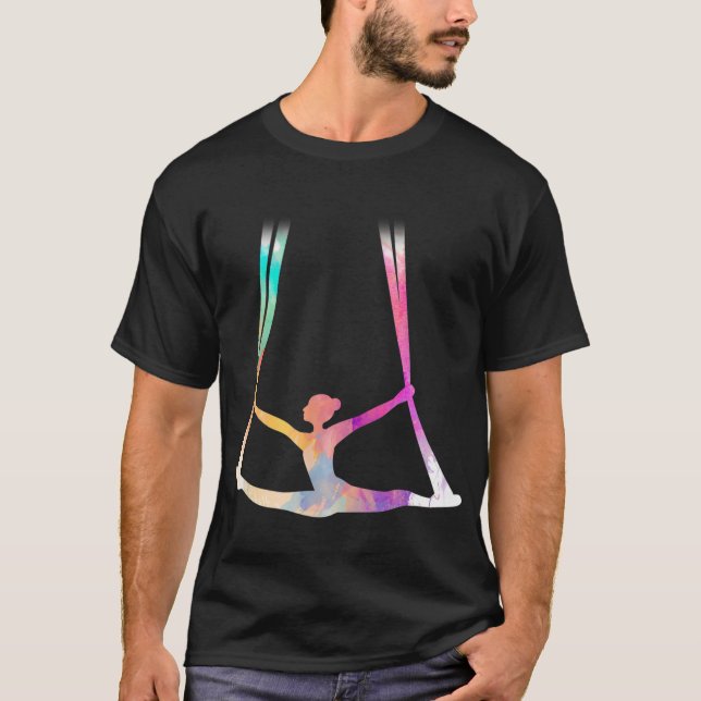 T-shirt Cirque de soie aérienne Yoga (Devant)