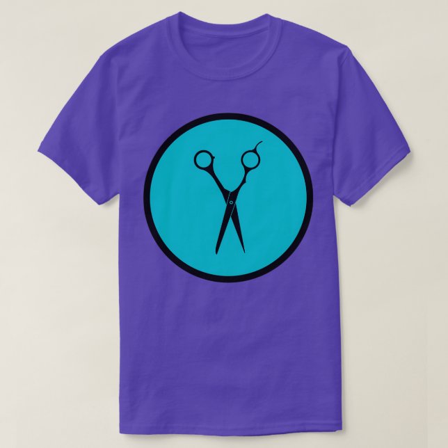T-shirt Ciseaux bleu (Design devant)