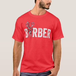T-shirt Ciseaux de barbier Barbier Barbier Dresseur de che