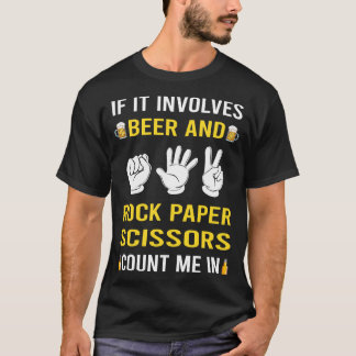 T-shirt Ciseaux De Bière Et Papier Rocher