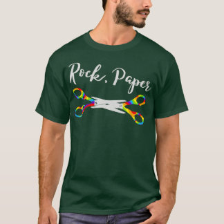 T-shirt Ciseaux de papier de roche LGB Rainbow Couple Lesb