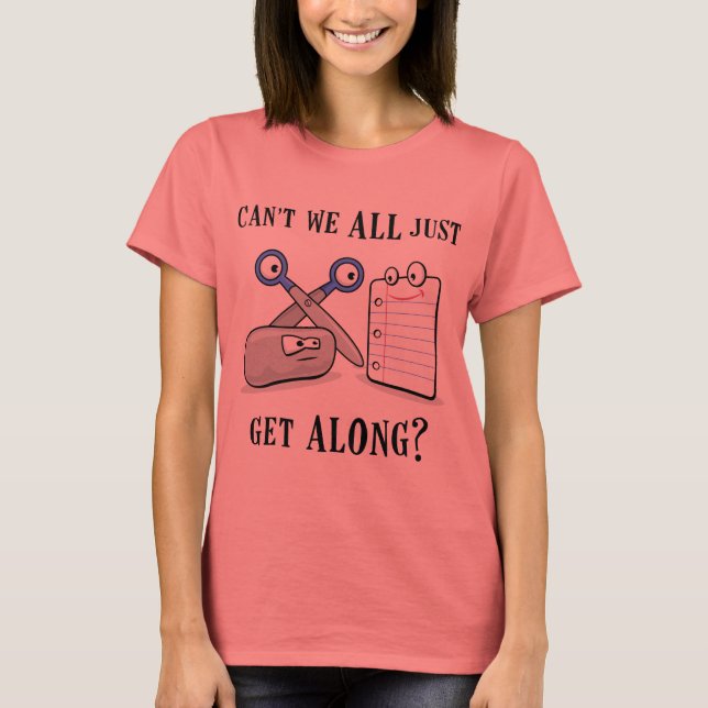 T-shirt Ciseaux de papier-roche (Devant)