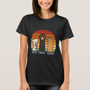 T-shirt Ciseaux de papier roche jeu Kitten Lover animaux p