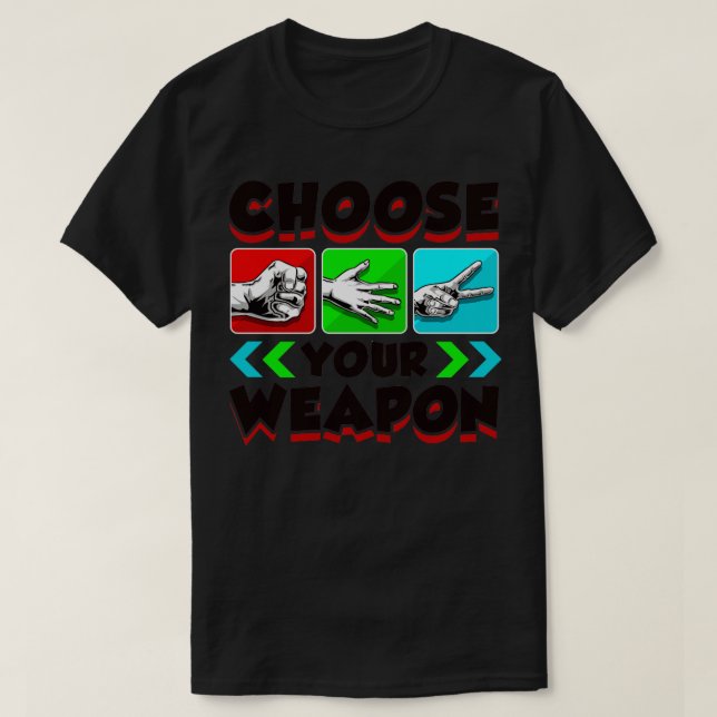 T-shirt Ciseaux de papier rocheux (Design devant)