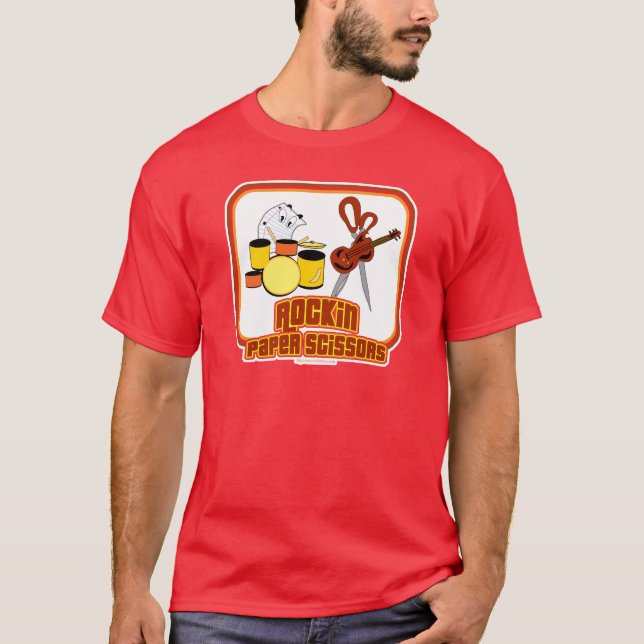 T-shirt Ciseaux en papier rocheux (Devant)