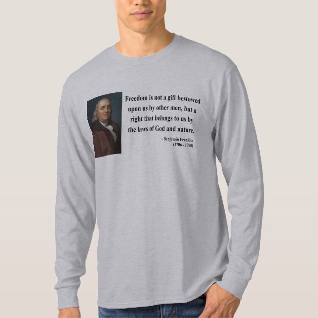 T-shirt Citation 4b de Ben Franklin (Devant)