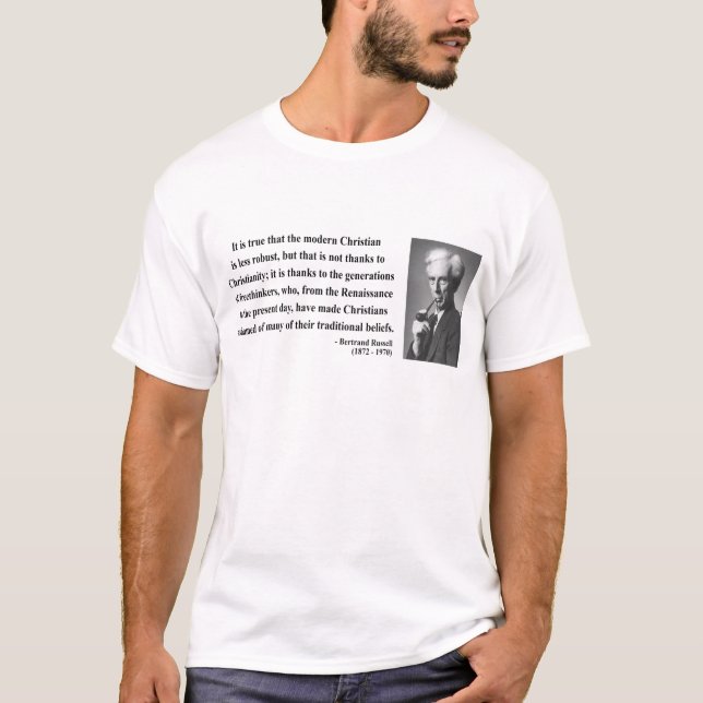 T-shirt Citation 6b de Bertrand Russell (Devant)