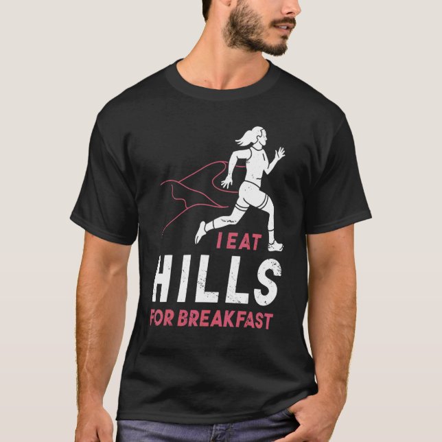 T-shirt Citation À Courir D'Un Pays À L'Autre Je Mange Des (Devant)