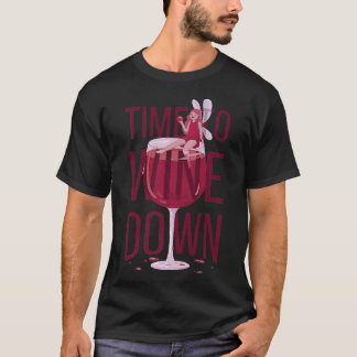 T-shirt Citation alcool féerique à boire du vin