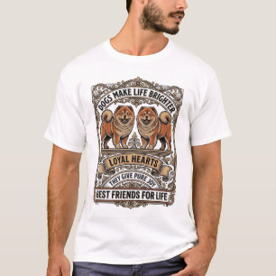 T-shirt Citation Amoureux de Chien Gravure Vintage Art de