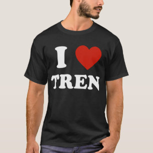 T-shirt Citation amusante d'entraînement, I Love Tren Desi