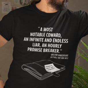 T-shirt Citation amusante Moderne minimaliste Coward Theat