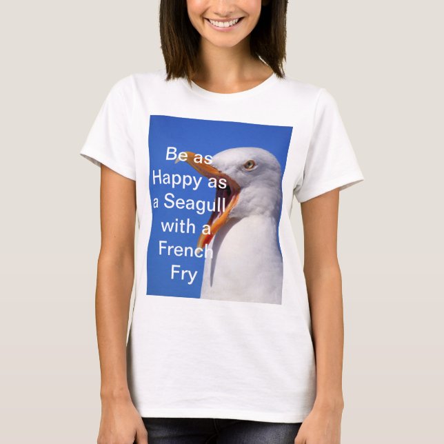 T-shirt Citation amusante Seagull Blue (Devant)