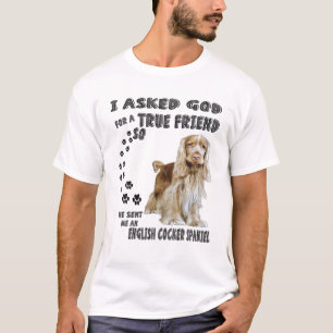 T-shirt Citation anglaise Cocker Spaniel Maman Papa Costum