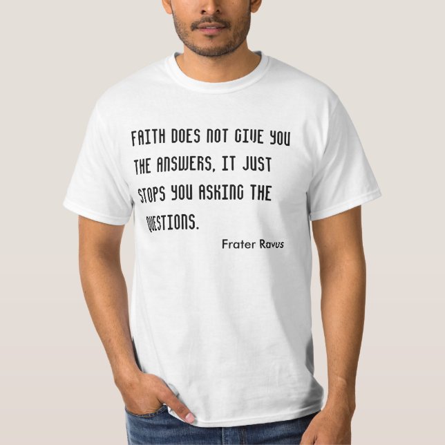 T-shirt Citation athée (Devant)