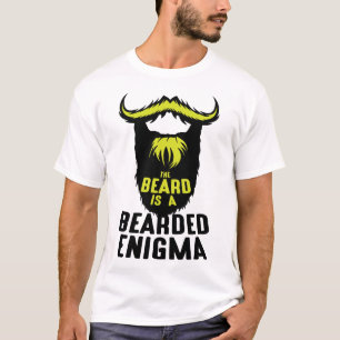 T-shirt citation barbe beard enigma bearded humour bureau 