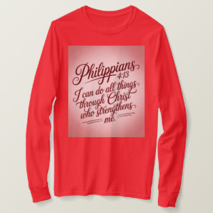 T-Shirt Citation Biblique Philippiens Rouge