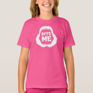 T-shirt Citation Bite me - Requin Jaws