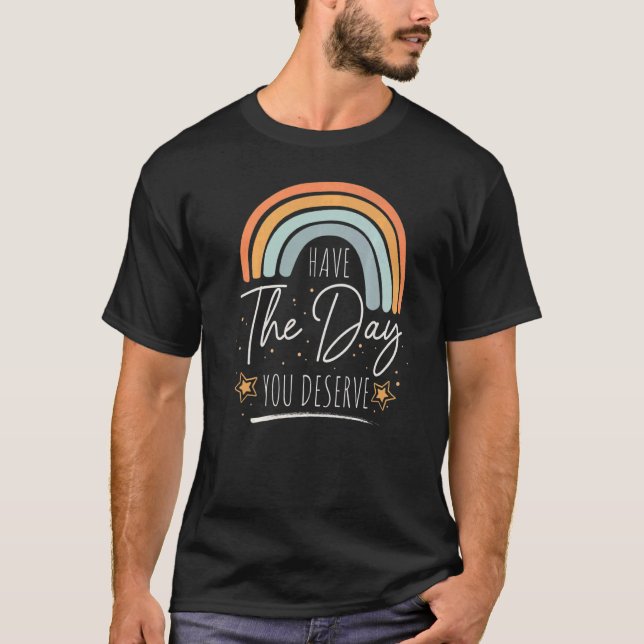 T-shirt Citation Boho Rainbow Karma Le Jour Que Vous Mérit (Devant)