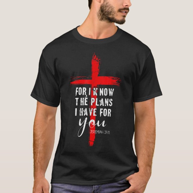 T-shirt Citation chrétienne foi Jeremiah 29 11 (Devant)
