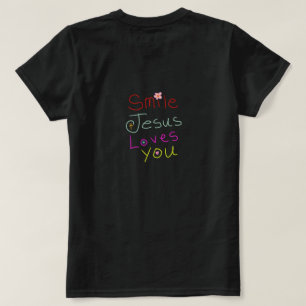 T-shirt Citation chrétienne « Souriez, Jésus vous aime »