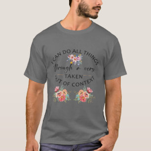 T-shirt Citation chrétienne vintage Fleur Dit Religieux