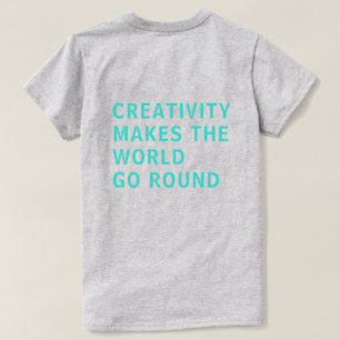 T-shirt Citation créative Typographie bleue Retour Imprime