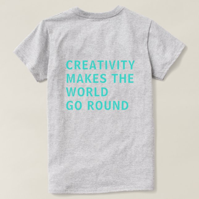 T-shirt Citation créative Typographie bleue Retour Imprime (Design dos)