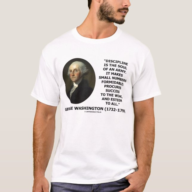 T-shirt Citation d'armée d'âme de discipline de George (Devant)