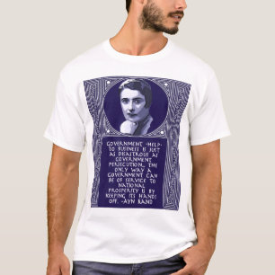 T-shirt Citation d'Ayn Rand sur l'aide de gouvernement aux