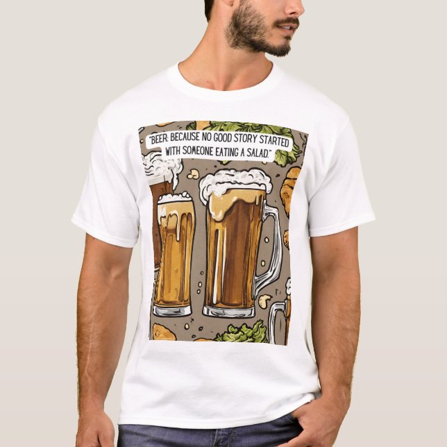 T-shirt Citation de bière (Devant)