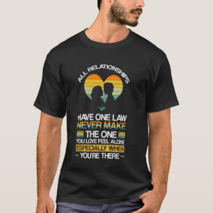 T-shirt Citation de Brain Yoga Toutes les relations ont un