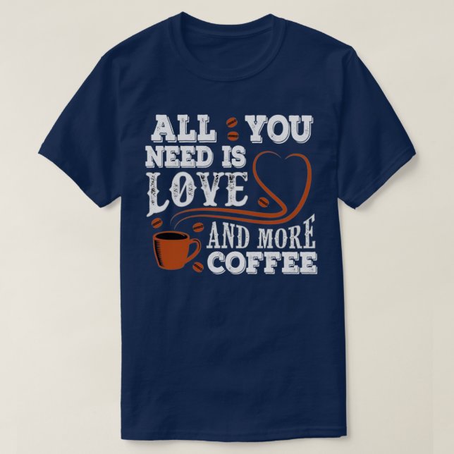 T-shirt citation de café 26 (Design devant)
