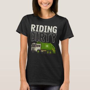 T-shirt Citation de camion-poubelle Jour-poubelle Trucker