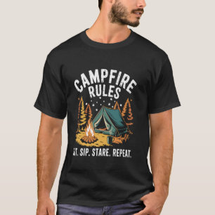 T-shirt Citation de camp de randonnée Feu de camp extérieu
