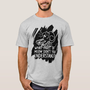 T-shirt Citation de chat amusante Black Splash
