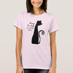 T-shirt Citation de chat drôle Minimaliste Humour amateur