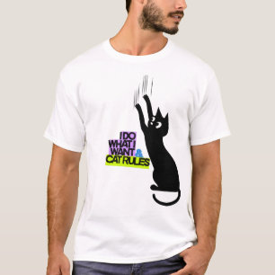 T-shirt Citation de chat mignonne – “Je fais ce que je veu
