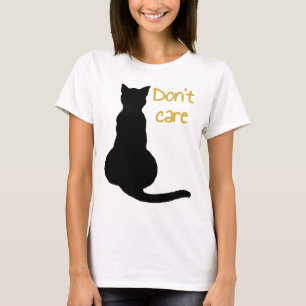 T-shirt Citation de chat qui s'en fiche - Vector Cartoon d