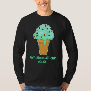 T-shirt Citation de crème glacée Vie Monnaie de chocolat