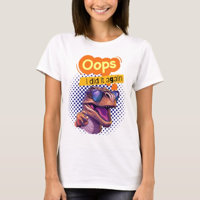 T-shirt citation de dinosaure (Devant)