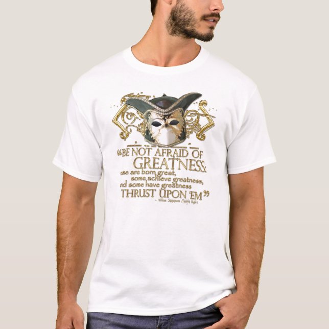 T-shirt Citation de douzième nuit (version d'or) (Devant)