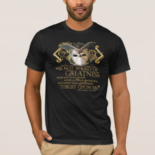 T-shirt Citation de douzième nuit (version d'or)