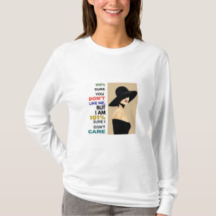 T-shirt Citation de femme Sassy Confident - 101% Sure ID o
