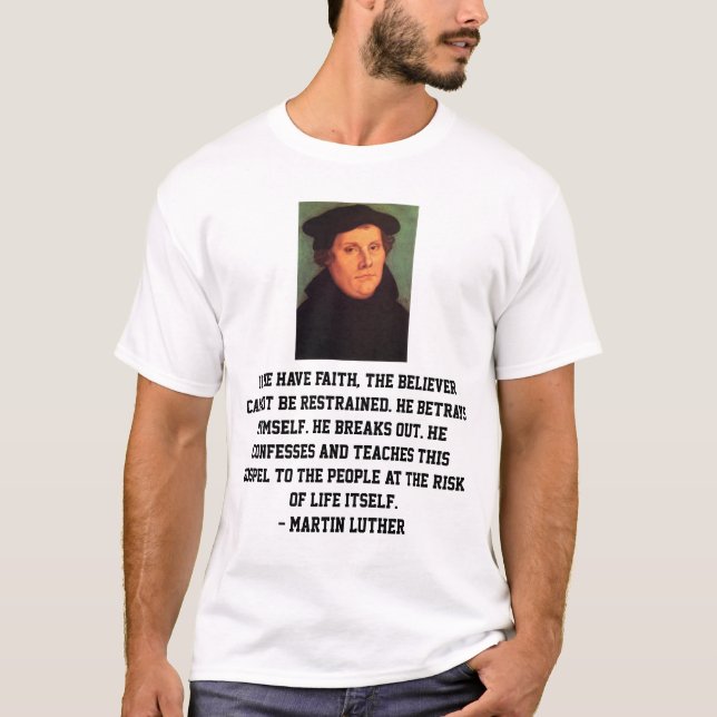 T-shirt Citation de foi de réforme de Martin Luther (Devant)